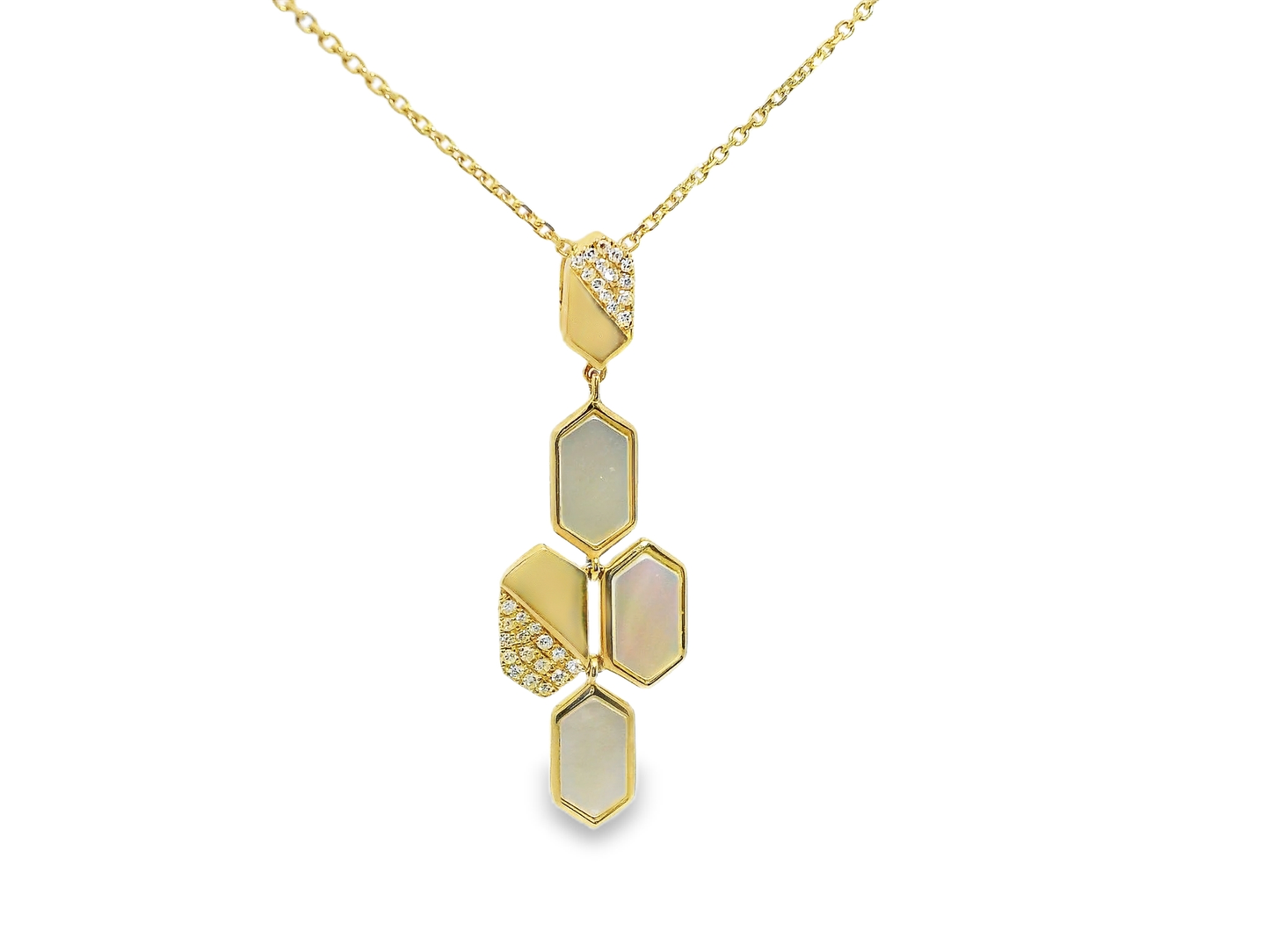 1.57CT Diamond Pendant 14k Yellow Gold