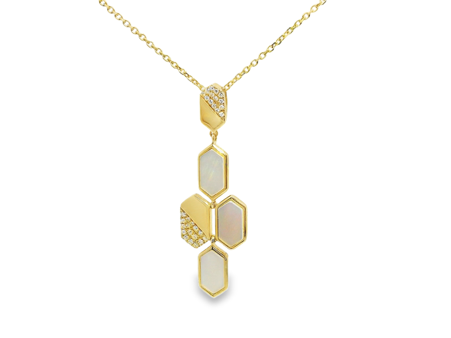 1.57CT Diamond Pendant 14k Yellow Gold
