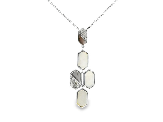 1.57CT Diamond Pendant 14k White Gold