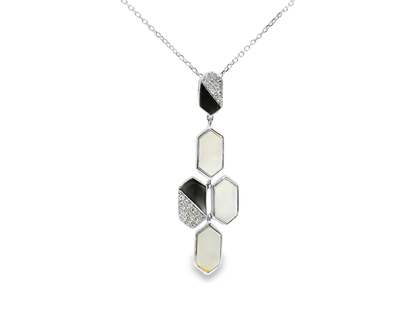 1.57CT Diamond Pendant 14k White Gold