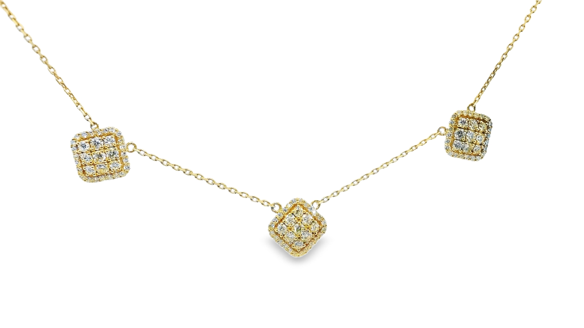 1.62CT Diamond Pendant 14k Yellow Gold