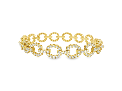 4.33CT Diamond Bracelet 14k Yellow Gold