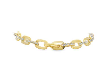 2.04CT Diamond Bracelet 14k Yellow Gold