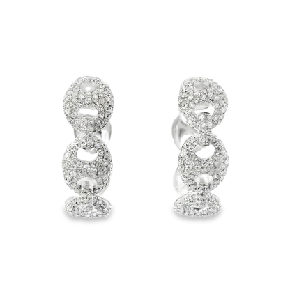 1.10CT Diamond 14k White Gold Earring