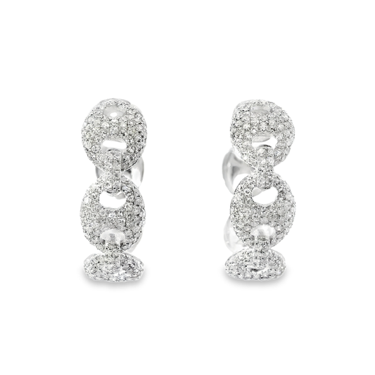 1.10CT Diamond 14k White Gold Earring