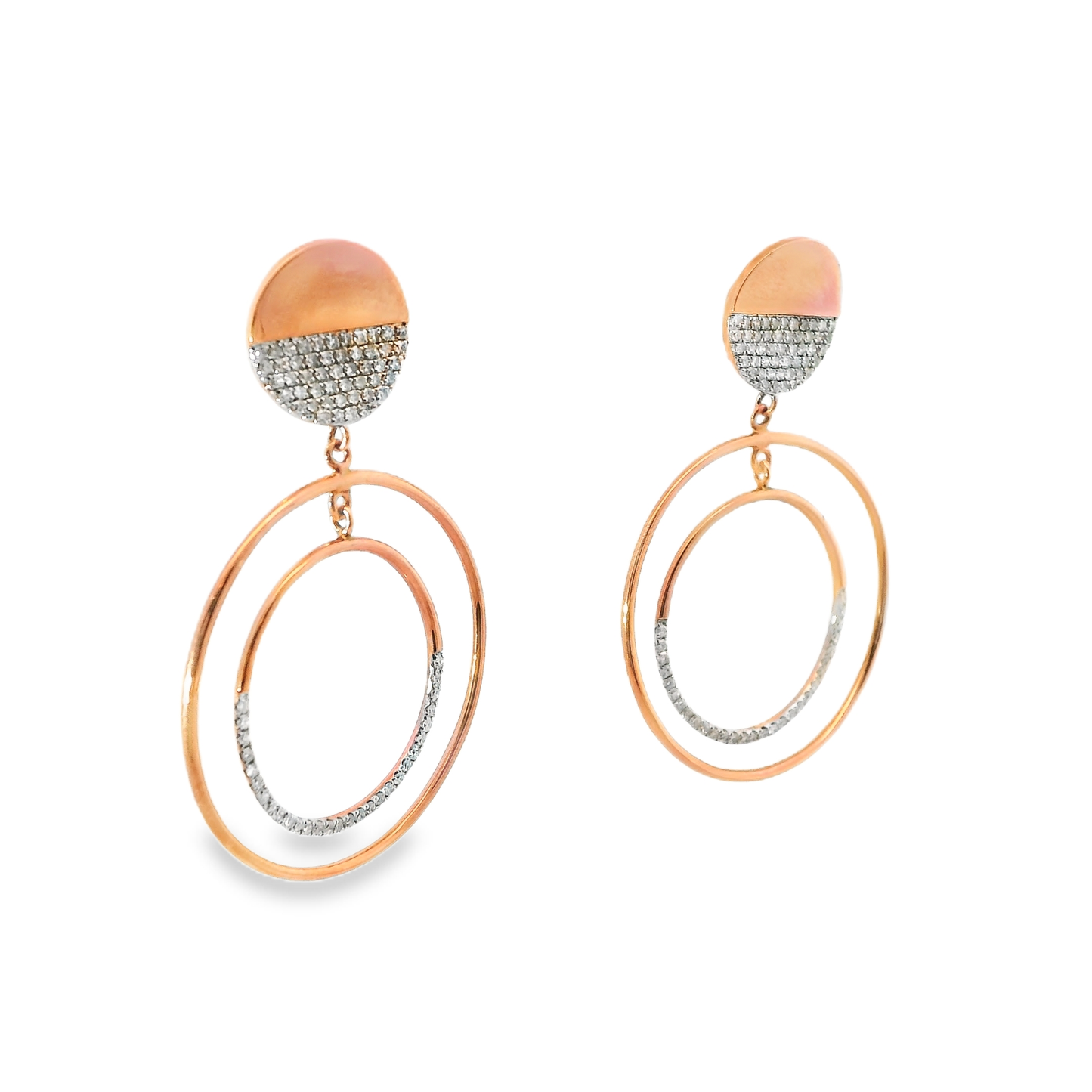 0.52CT Diamond 14k Rose Gold Earring