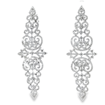 5.04CT Diamond 18K White Gold Earring