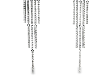 5.10CT Diamond 14k White Gold Earring