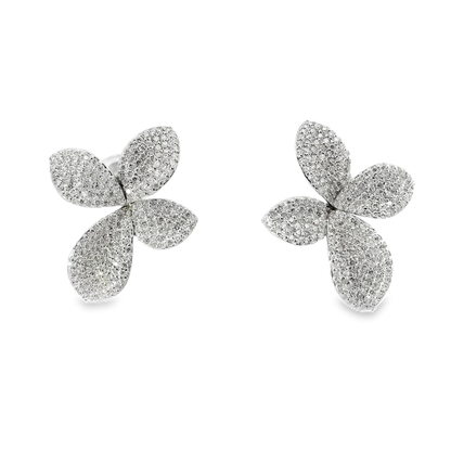 2.98Ct Diamond Earring 14k White Gold