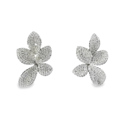 3.03Ct Diamond Earring 14k White Gold