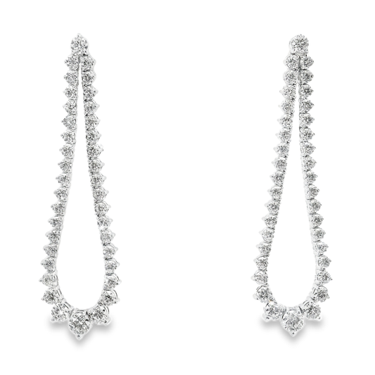 3.29Ct Diamond Earring 14k White Gold