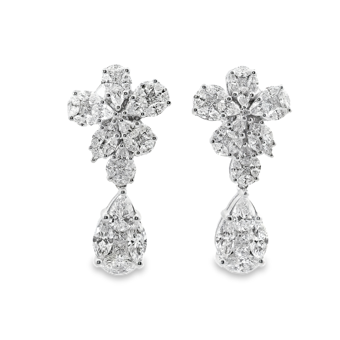 3.99CT Diamond 14k Yellow Gold Earring
