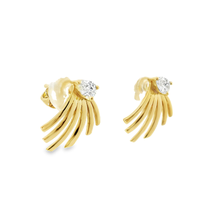 0.29CT Diamond Earring 14k Yellow Gold