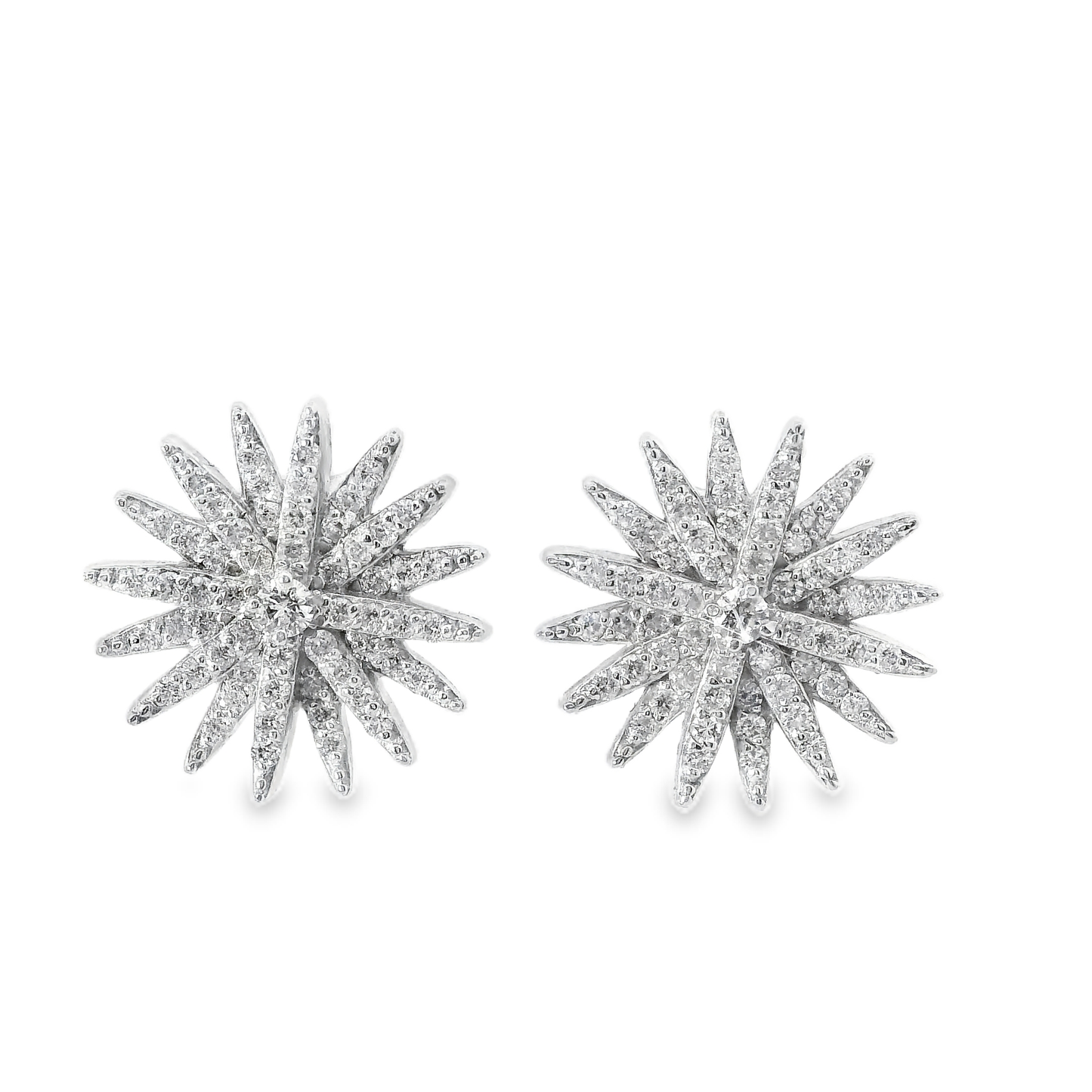 0.96CT Diamond 14k White Gold Earring