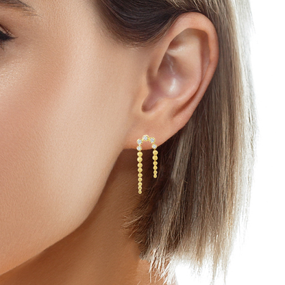 0.33CT Diamond 14k Yellow Gold Earring