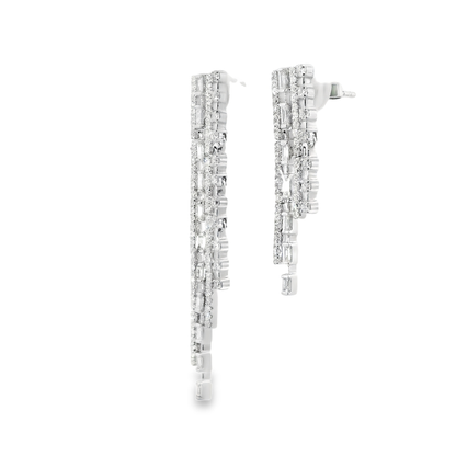 1.15CT Diamond Earring 14k White Gold
