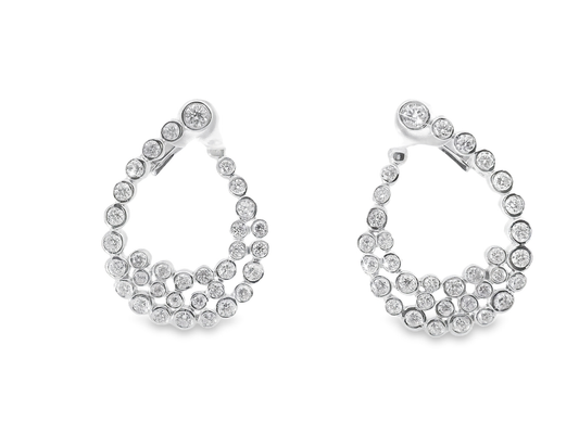 3.70Ct Diamond Earring 14k White Gold