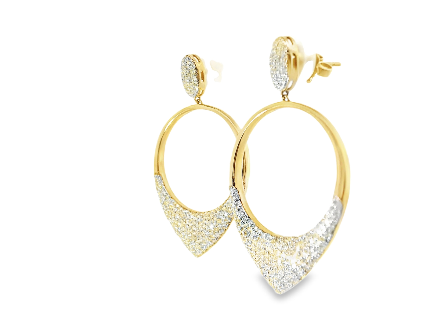 2.56Ct Diamond Earring 14k Yellow Gold