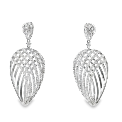 3.15Ct Diamond Earring 14k White Gold