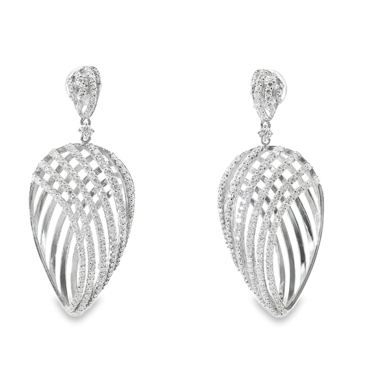 3.15Ct Diamond Earring 14k White Gold