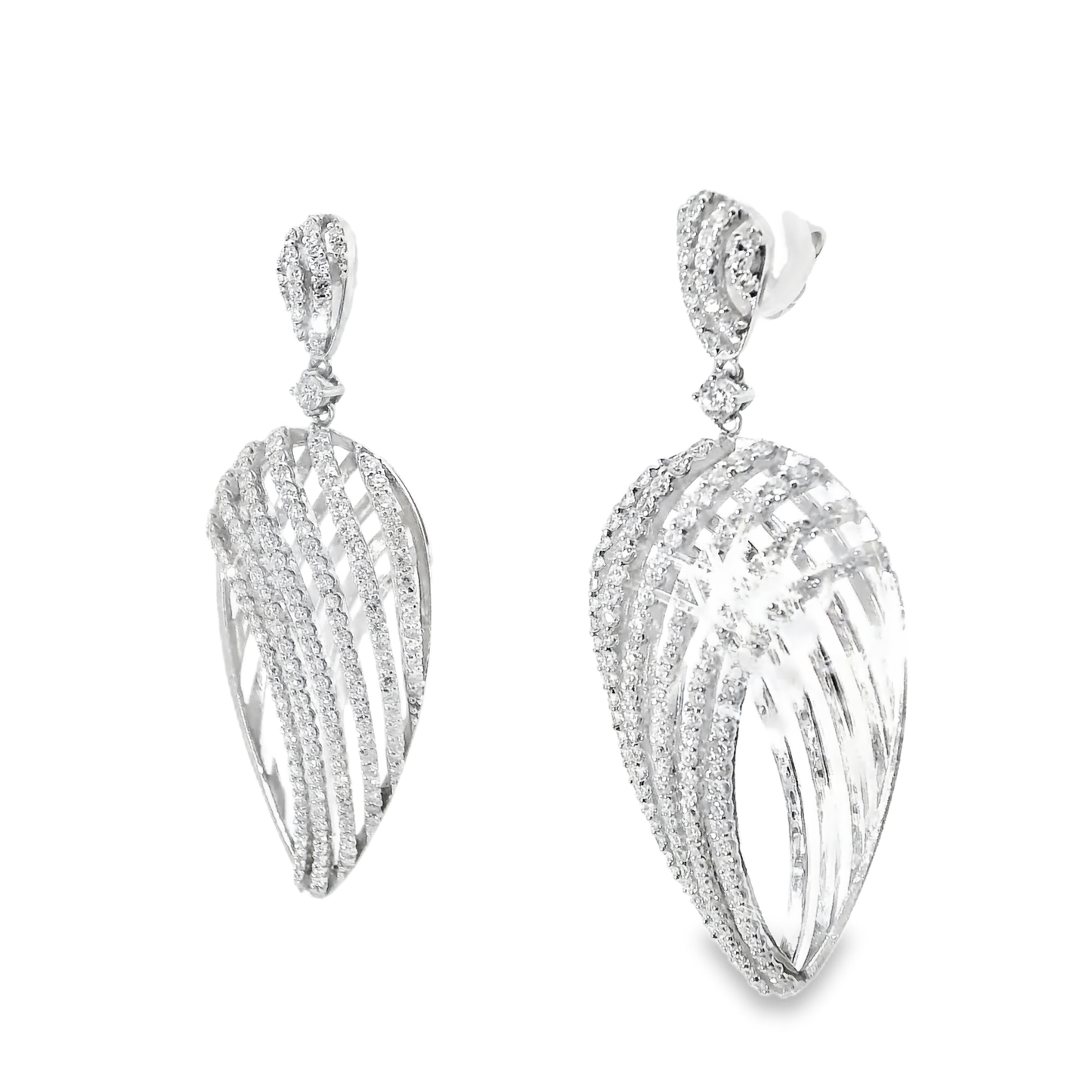 3.15Ct Diamond Earring 14k White Gold