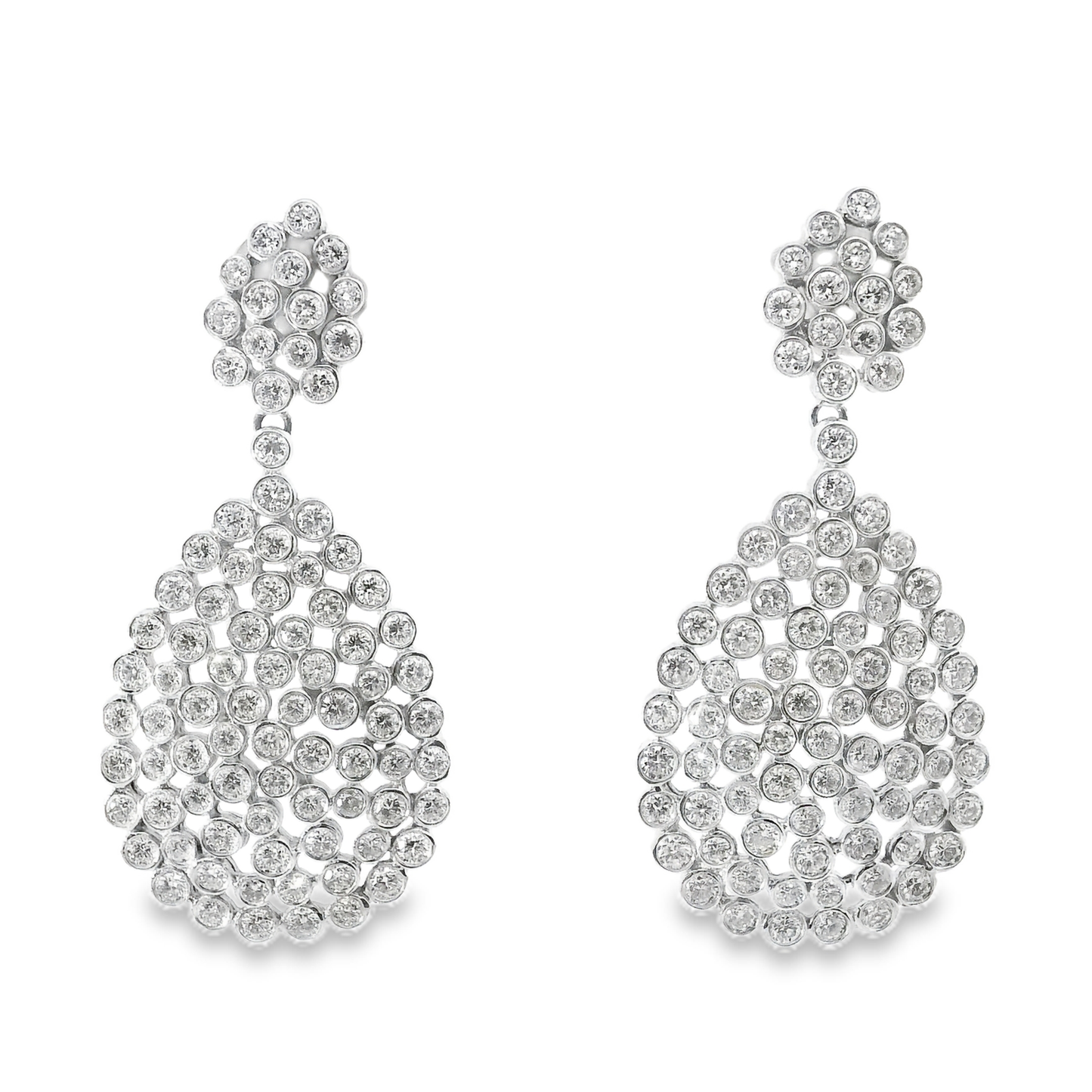 6.27CT Diamond   Earring 18k White Gold