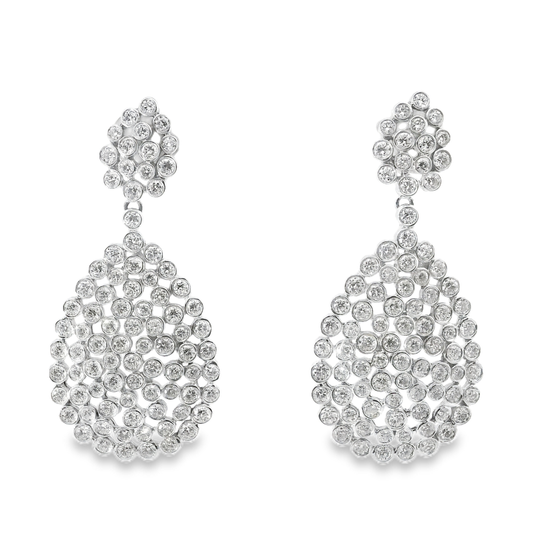 6.27CT Diamond   Earring 18k White Gold