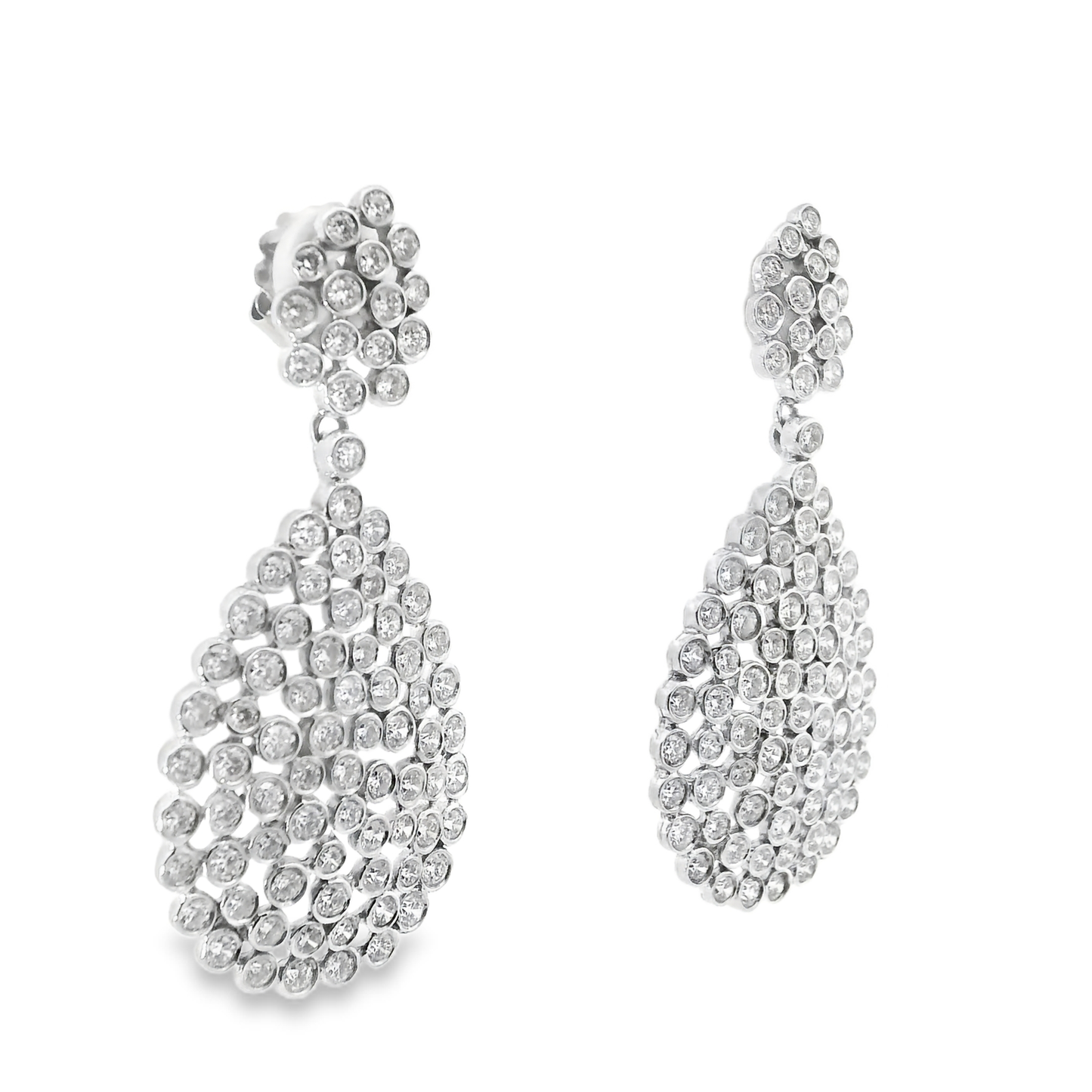 6.27CT Diamond   Earring 18k White Gold