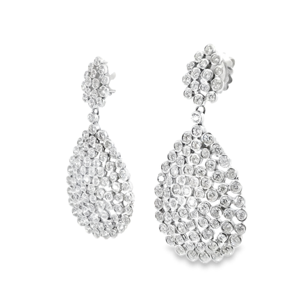 6.27CT Diamond   Earring 18k White Gold