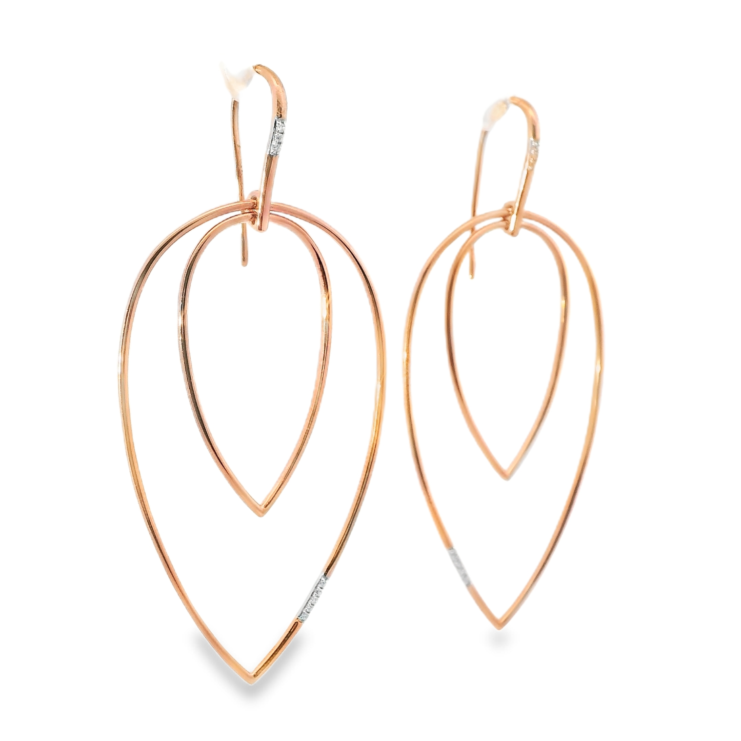 0.05CT Diamond Earring 14k Rose Gold