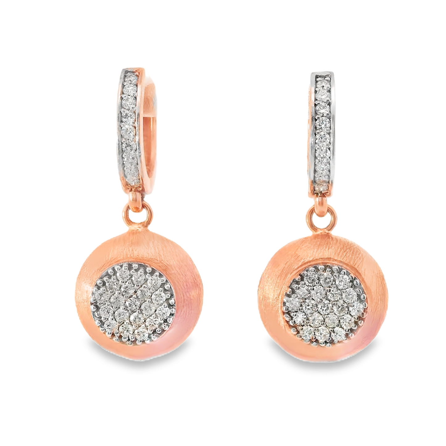 0.46CT Diamond Earring 14k White Gold