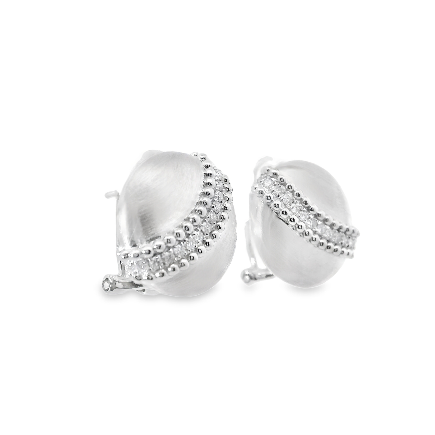 0.22CT Diamond 14k White Gold Earring