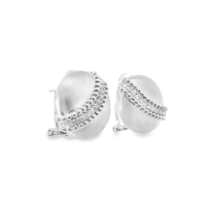 0.22CT Diamond 14k White Gold Earring