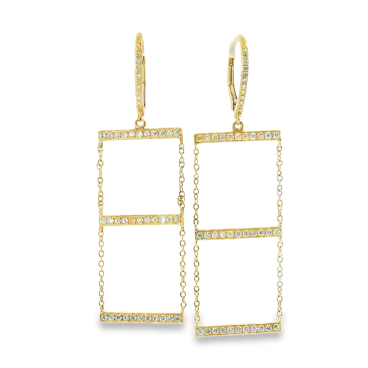 0.55CT Diamond 14k Yellow Gold Earring