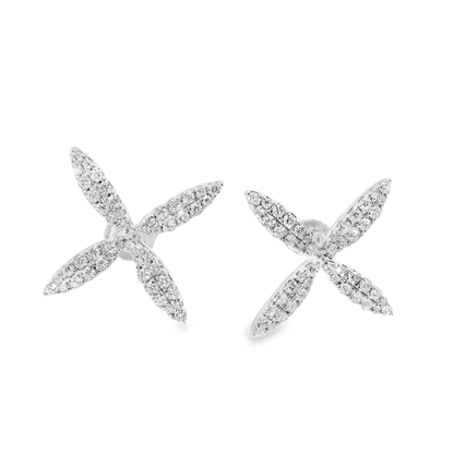 0.55CT Diamond 14k White Gold Earring