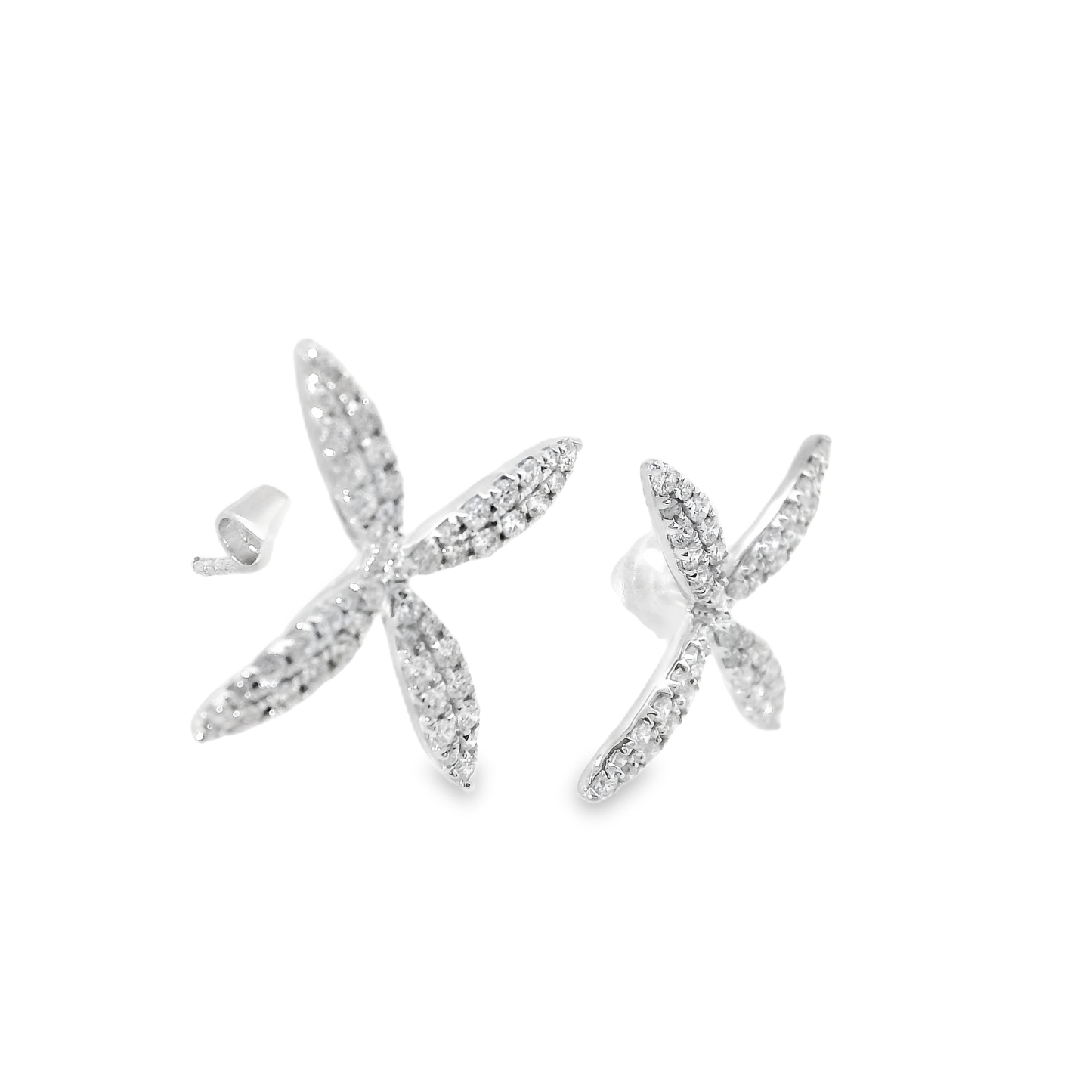 0.55CT Diamond 14k White Gold Earring