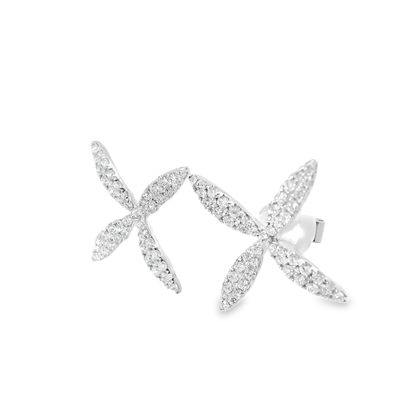 0.55CT Diamond 14k White Gold Earring
