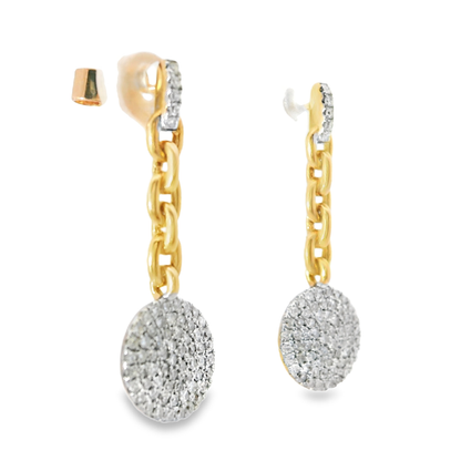 0.44CT Diamond   14k Rose Gold Earring