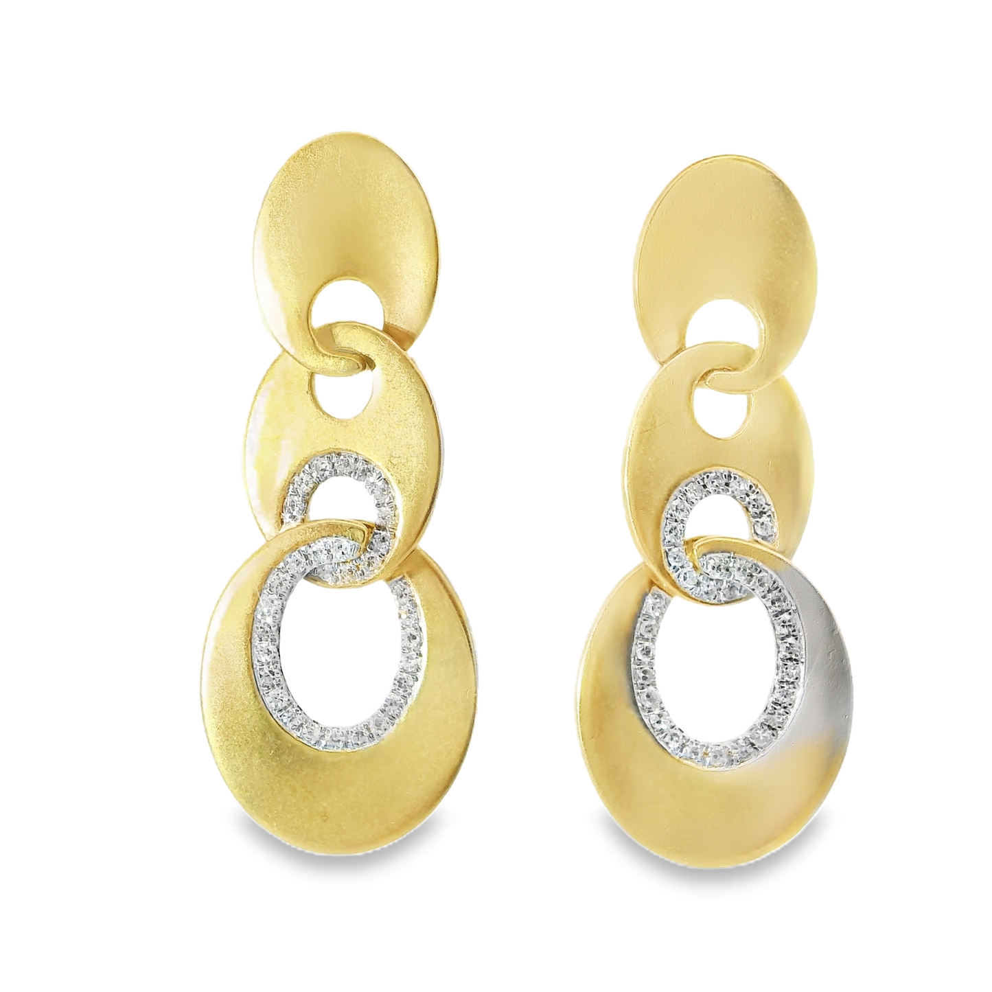 0.19CT Diamond 14k Yellow Gold Earring