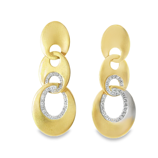 0.19CT Diamond 14k Yellow Gold Earring