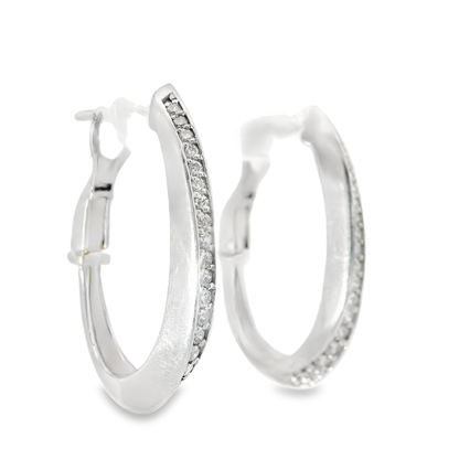 0.36CT Diamond  14k White Gold Earring