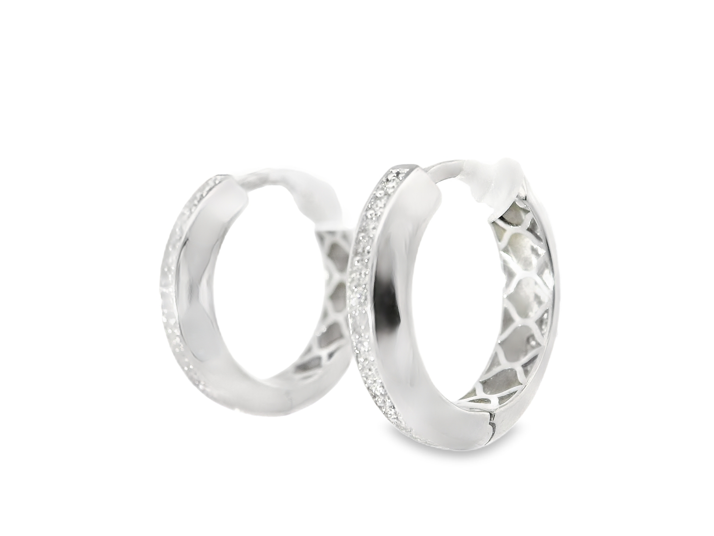 0.26CT Diamond  18k White Gold Earring