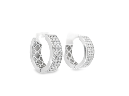 0.49CT Diamond  18k White Gold Earring