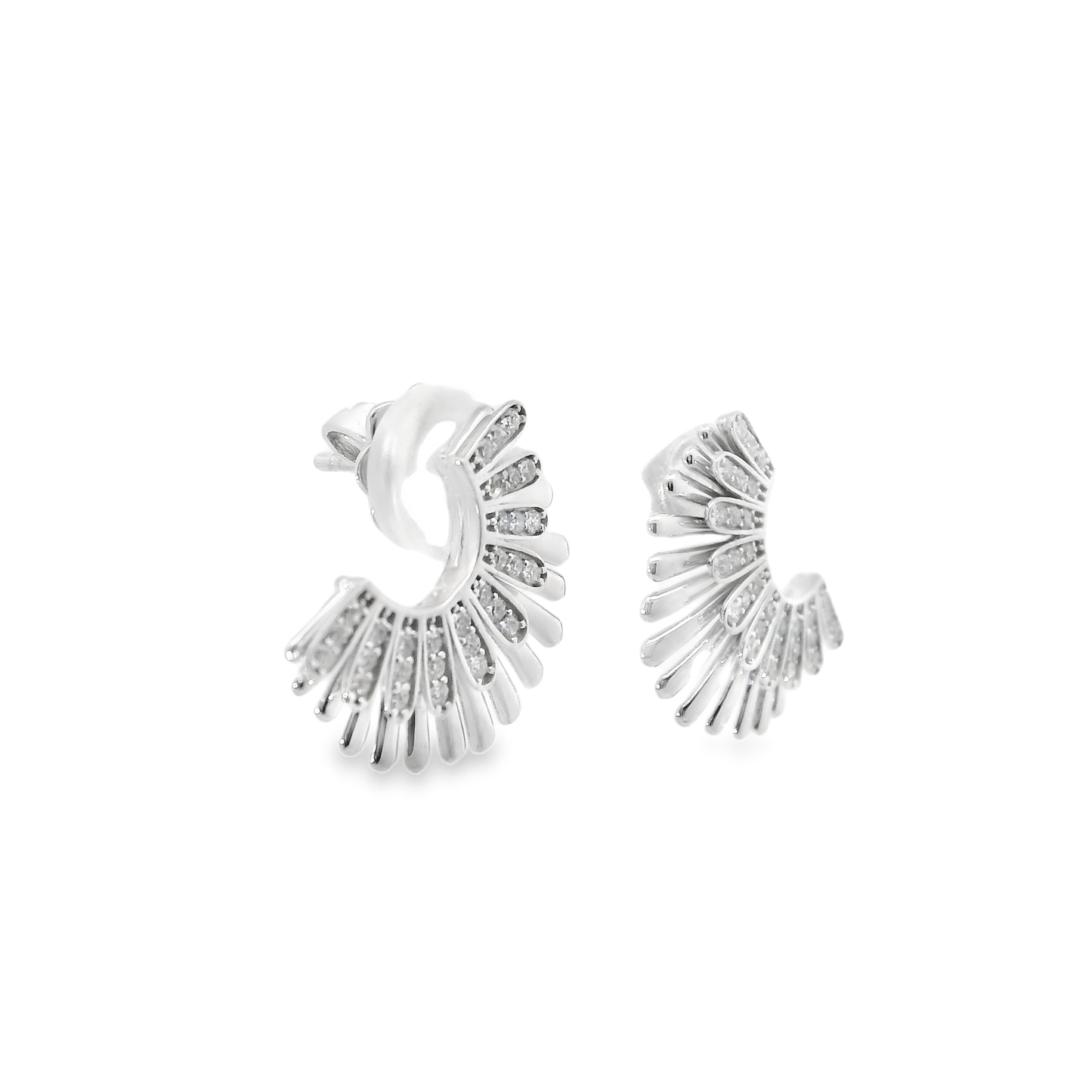 0.34CT Diamond  14k White Gold Earring