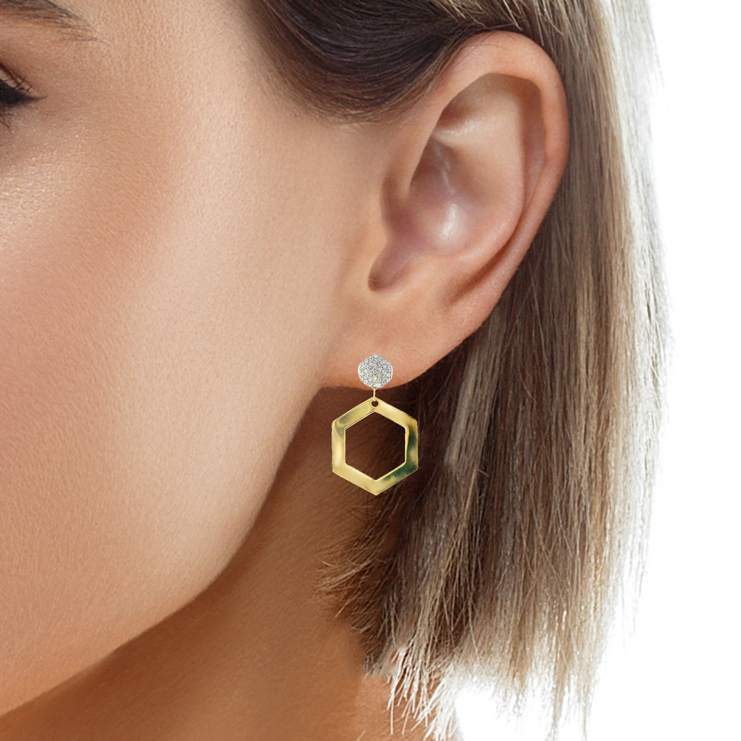 0.21CT Diamond 14k Yellow Gold Earring
