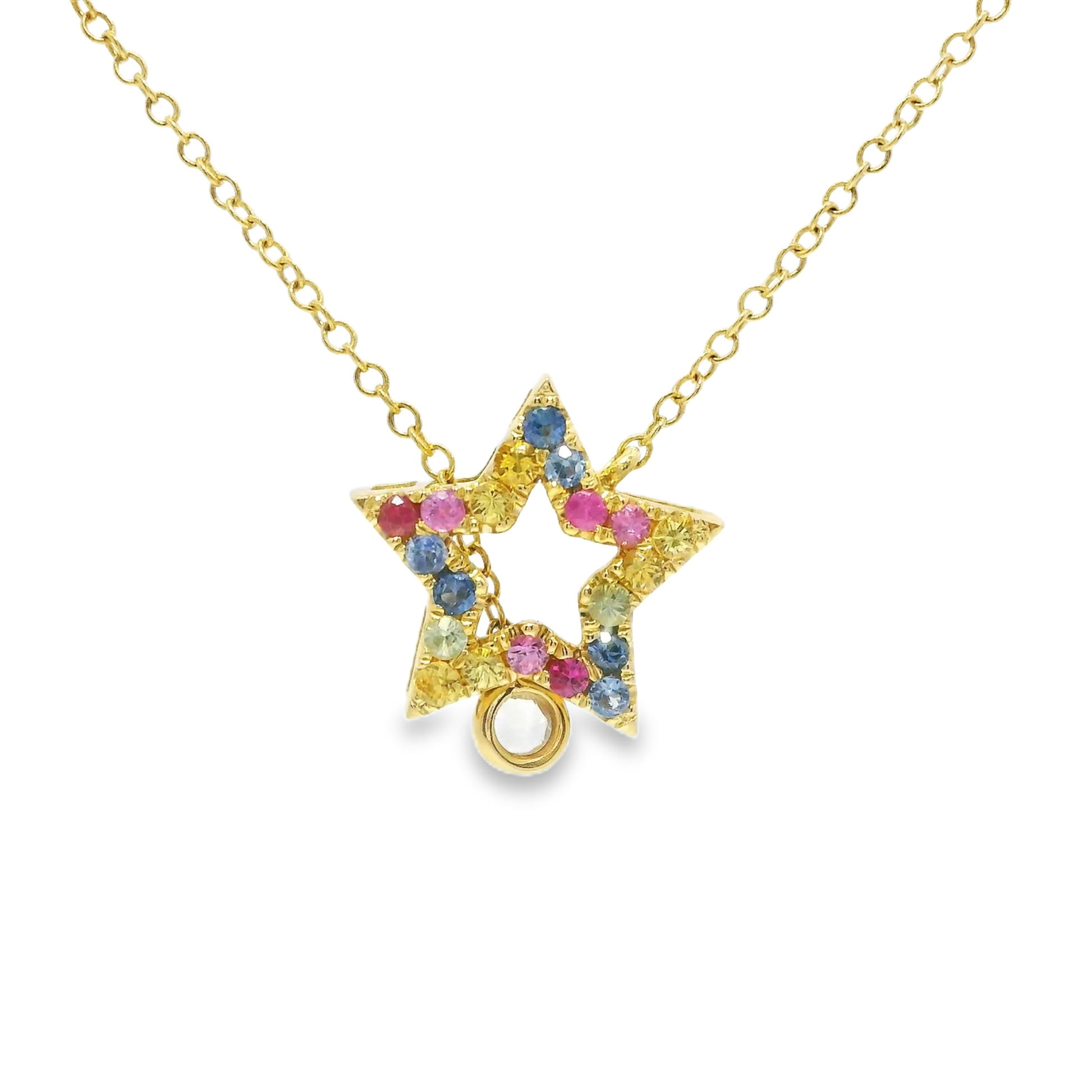 0.55ct sapphire pendant in 14k yellow gold – Niara