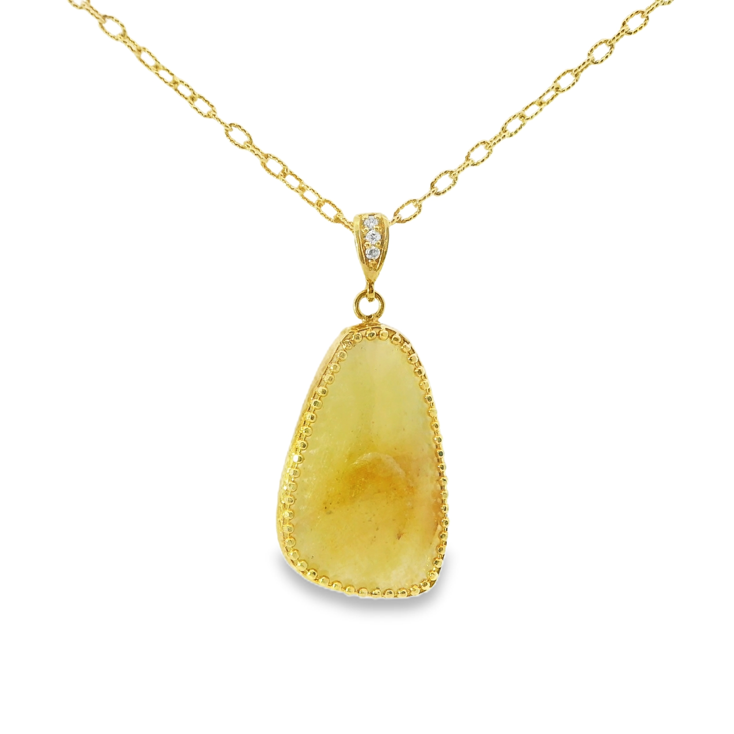 0.03ct diamond pendant in 14k yellow gold – Niara