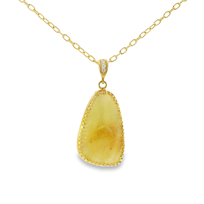 0.03ct diamond pendant in 14k yellow gold – Niara