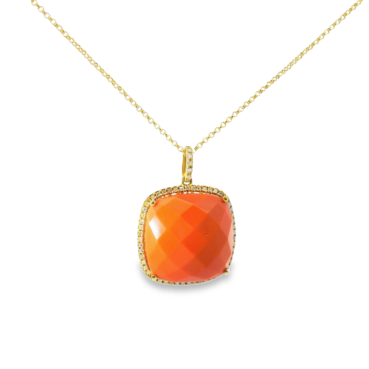 0.22ct diamond pendant in 14k yellow gold – Niara