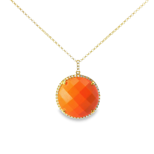 0.15ct diamond pendant in 14k yellow gold – Niara